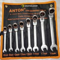 ราคา ประแจ แหวนฟรีพับได้ [ พับได้ ] ยี่ห้อ ANTON 8 ตัวชุด ประแจปากตายแหวนข้างฟรี ฟรีพับ แอนตัน ชุดประแจแหวนฟรี (6438403588)