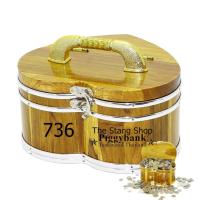 ราคา กระปุกออมสินหัวใจไม้สักทองไกปืนคาดเงิน No.736 (21638576228)