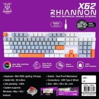 ราคา คีย์บอร์ดเกมมิ่ง (มาโคร) NUBWO X62 Rhiannon MECHANICAL MINI RGB CIY GAMING KEYBOARD BSW (26845315269)