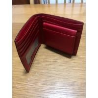 ราคา กระเป๋าสตางค์หนังแท้ Louis Fontaine สีดำแดง ใบสั้น สองพับ มีกระเป๋าใส่เหรียญและบัตร (21993684618)