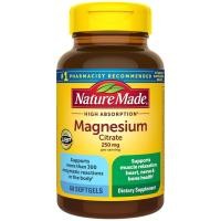 ราคา Nature Made Magnesium Citrate 250 มก. ซอฟท์เจล 60 Ct (45313037923)