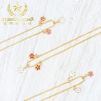 ราคา สร้อยคอห้อยจี้ลายดอกไม้ลงยาเชียงใหม่ น้ำหนัก 1 สลึง (4461531416)