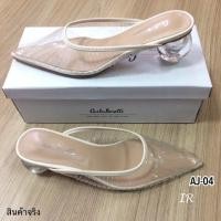 ราคา AJ-04 รองเท้างานส้มกลมสุดฮิต ด้านหน้าวัสดุพลาสติกใสนิ่มต่อขอบหนังเงาสวยๆ (3912666306)