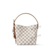 ราคา [คุณภาพสูง] ALL IN BB Bucket Bag N40855 White Grid (57316646912)
