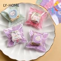 ราคา LIAOYING ถุงกาวในตัว 100 ชิ้น, ถุงบรรจุภัณฑ์คุกกี้ DIY โปร่งใส, ถุงขนมน่ารัก กระเป๋าห่อขนมการ์ตูน (43832912418)