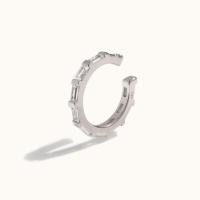 ราคา Cuff Baguette Ear Cuff - ต่างหูแบบหนีบไม่เจาะ - ต่างหู Zirconia Baguette Cut - LOULOSE (54814441742)