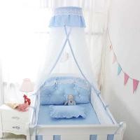 ราคา ผ้าม่านเตียงเด็กนอร์ดิกลายลูกไม้สีชมพู ★ มุ้งกันยุงแบบแขวน ตกแต่งห้องนอนเด็ก ★ (41904120948)