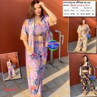 ราคา ชุดเซต สาวอวบ ชุดทำงาน แฟชั่น 3 ชิ้น เกาะอก ขนาด 2XL - 5XL ชุดผู้หญิง เสื้อผ้าคนอ้วน เสื้อผ้าสาวอวบ DMS134 (8816630501)