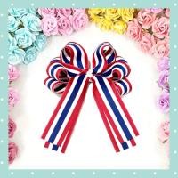 ราคา โบว์ผ้าลายธงชาติไทย ทรง 2 ชั้น โบว์ธงชาติไทย แสดงสัญลักษณ์ชาติไทย (40511405965)