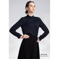 ราคา Mazano เสื้อคอปกสีน้ําเงินถ่านสตรี stylized (54815773163)