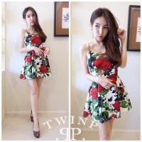 ราคา เดรสสายเดี่ยวกุหลาบลุยสวน (4601325)