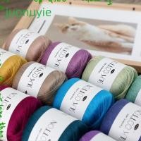 ราคา JUONUYIE ผ้าฝ้ายนม, ผ้าฝ้ายลูกไม้ผ้าไหม DIY นุ่ม, ด้ายถักทอมือข้าม (54066857796)