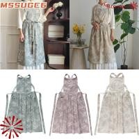 ราคา MSSUGC6 ผ้ากันเปื้อนผู้หญิง, ผ้ากันเปื้อนชุดกันน้ําสไตล์วินเทจ, ดอกไม้ลายน้ํามันทนผ้าฝ้ายผ้าลินินเสื้อผ้าทํางาน (45314767445)