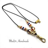 ราคา สร้อยพระเชือกร่ม สร้อยพระมงคล ห้อยพระได้1-2 องค์ งานทองเลเซอร์ (23042761115)