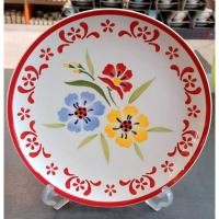 ราคา จาน(เซรามิค)เพ้นท์ลายสังกะสีโบราณสุดคลาสสิค(3แบบ) (9355529521)