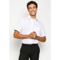 ราคา KEMEJA VAN HEUSEN เสื้อเชิ้ตแขนสั้นผู้ชายสีขาว - U-YAAB04-N1 (8622395912)
