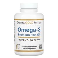 ราคา California Gold Nutrition, Omega-3, Premium Fish Oil, 100 elatin Softgels พร้อมส่ง ของแท้ % (19528191410)