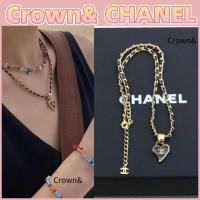 ราคา สินค้าใหม่ของแท้ 100%/CHANEL (ซีรีย์ฤดูใบไม้ผลิและฤดูร้อน 22) CC หนังลูกวัวโซ่รักจี้ออกแบบสร้อยคอสไ (57112615209)