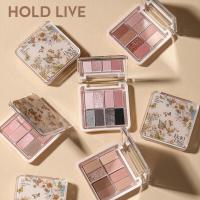 ราคา สินค้าแท้ พร้อมส่งHOLD LIVE Eye Shadow Palette พาเลทอายแชโดว์แปดสีลายดอกไม้ สีดํา และสีชมพู สําหรับแต่งตาควัน มีเนื้อชิมเมอร์ (27995543354)