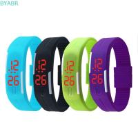 ราคา BYABR Touch นาฬิกาดิจิตอลสร้อยข้อมือสีลูกกวาดซิลิโคนกลางแจ้งเด็ก LED Touch นาฬิกาข้อมือ (49316635120)