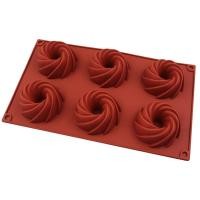 ราคา แม่พิมพ์เค้กซิลิโคน ลายโดนัทเกรียว 6 ช่อง Swirl Donut (27853699415)