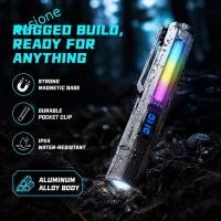 ราคา ไฟตรวจสอบ นํา FUSIONEDGE, ไฟฉายยูวีฐานแม่เหล็กกันน้ํา, คลิปแบบพกพาอเนกประสงค์แบบคลิปออนชาร์จ USB ไฟฉายแบบชาร์จไฟได้ Inspector (40634143701)