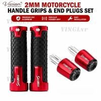 ราคา ใหม่!สําหรับ SUZUKI SKYDRIVE 125 รถจักรยานยนต์ CNC Alloy Handle Grips 22 มม.ลื่น Grip พร้อมปลั๊กปลายบาร์【1 (52917358299)