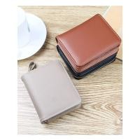 ราคา สั้นมินิกระเป๋าใส่เหรียญขนาดเล็กสุภาพสตรีมัลติฟังก์ชั่ซิปด้านข้างที่มีหัวเข็มขัดแม่เหล็กกระเป๋าสตางค์สองพับ (57811117871)
