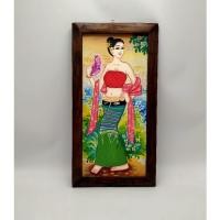 ราคา ภาพวาดติดผนัง เพ้นท์สไตร์ล้านนา กรอบไม้สัก ไม้ตามธรรมชาติ (21861305180)