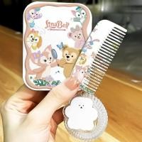 ราคา Disney Lingna Cute Mini Makeup Small Mirror Student Set หวีกระจกแบบพกพา (49317403603)