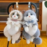 ราคา ของแท้ตุ๊กตาแมวจําลองตุ๊กตาตุ๊กตาของเล่นน่ารัก คนโง่ แมวกระเป๋าเป้สะพายหลังนักเรียนกระเป๋าเป้สะพายหลังแฟชั่นกระเป๋า (46714891148)