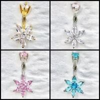 ราคา  จิวสะดือ สีเงิน ประดับคริสตัลแท้ swarovski ขนาดก้าน 1.6 mm ความยาวทั้งหมด 2.5 cm สินค้าจริงสวยงามมาก (3934637363)