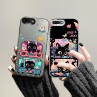 ราคา Matte Solid White IMD สีสําหรับ iPhone 7Plus iPhone 8Plus iPhone 7 8 Plus Black Cat ซิลิโคนฝาครอบกันชน (57965620082)