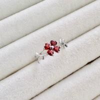 ราคา แหวนเงินแท้ 925 ฝังพลอยโกเมน(Garnet) พลอยหัวใจขนาด 3 มิล (46156112165)