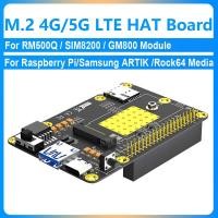 ราคา Raspberry Pi 5/4B/3B/2/B+ M.2 4G/5G LTE HAT GSM/GPRS/EDGE สําหรับ Samsung ARTIK/Rock64/Asus Tinker/Latte Panda/RM500/SIM8200/GM800 (48617436968)