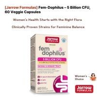 ราคา [สูตร Jarrow] Fem-Dophilus – 5 Billion CFU, 60 แคปซูลผัก | โปรไบโอติก Feminine สําหรับสุขภาพช่องคลอดและปัสสาวะทางคลินิก (26995264370)