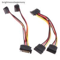ราคา BGTH 1PC 20 ซม.Sata สายไฟสําหรับ HDD SSD ฮาร์ดดิสก์ SATA Power Y Splitter สาย 15 พินชายคู่ 15 พินหญิงสายไฟ Vary (48766224086)