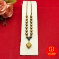 ราคา สร้อยคอทองเหลืองโบราณลายสี่เสาคั่นโอ่งห้อยระย้า ความยาว 18 นิ้ว งานทองเหลืองแท้ งานดิบไม่ได้ชุบ ทองเหลืองโบราณ (54416833046)