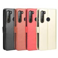 ราคา HTC Desire 20 Pro Phone Case Card Desire21Pro Flip Crazy Horse Pattern Leather Case Lanyard D22 (56809008796)