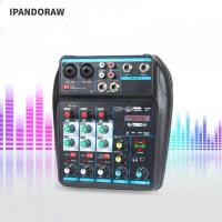 ราคา IPANDORAW DJ Console Mixer, Monitor Karaoke System Bluetooth Audio Mixer,แบบพกพา 48V Phantom Power 4-Channel DJ Mixing Console (42333453738)