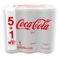 ราคา โค้กไลท์เครื่องดื่มอัดลมกลิ่นโคล่าแคน 325มล. แพค 6 Coke Light 325ml. Pack 6 [หมายเลขบาร์โค้ด 8851959632055 ] (49710315946)