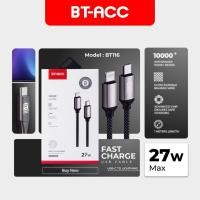 ราคา BT ACC BT 116 27W ชาร์จเร็ว TYPE C ถึงสายเคเบิลข้อมูล LIGHTNING (54915924862)