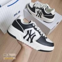 ราคา พร้อมส่ง แท้ % MLB Chunky Liner Basic รองเท้าสีขาวดำ NY ป้ายแท็กเกาหลี (16893764310)