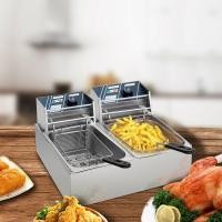 ราคา เตาทอดไฟฟ้าเตาคู่ หม้อทอดไฟฟ้า 12 ลิตร หม้อทอดเพื่อการพาณิชย์ Deep fryer (6119289917)