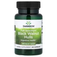 ราคา เปลือกวอลนัทสีดำ Swanson Vitamins, Full Spectrum® Black Walnut Hulls, 500 mg, 60 Capsules (56965623896)