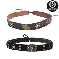 ราคา GONMYI Boho หมวก, หนัง Western คาวบอยอุปกรณ์เสริมปานามา Hatband, แฟชั่นปรับเข็มขัดตกแต่ง Handmade หมวกหมวกสําหรับฟาง (46514026978)
