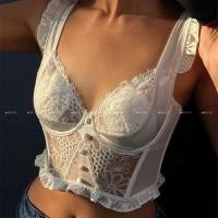 ราคา ครอปบราลูกไม้แต่งกระดุมด้านหน้า 4 เม็ด งานสวยมาก แซ่บสุด (24813861979)