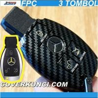 ราคา TOMBOL MERCEDES BENZ Carbon Key Case Mercy Key Cover 3 ปุ่ม Keyless Remote Cover (25603713516)