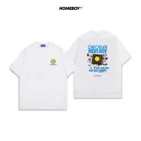 ราคา [มีสต็อก]เสื้อ HOMEBOY เสื้อยืดผู้ชาย HB.SMILECHO ผ้า cotton 100% 179บาท ส่งฟรี สินค้ามาใหม่ รัดรูป แฟชั่น สีขาว หล (25592715866)