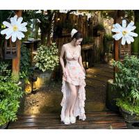 ราคา เดรสเกาะอกลายดอกไม้สีส้ม (42813521430)